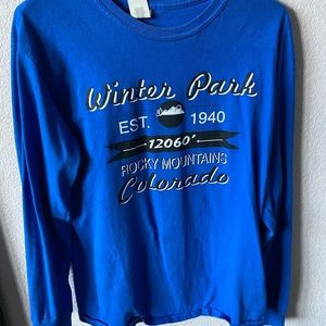 Blue fitted long sleeve